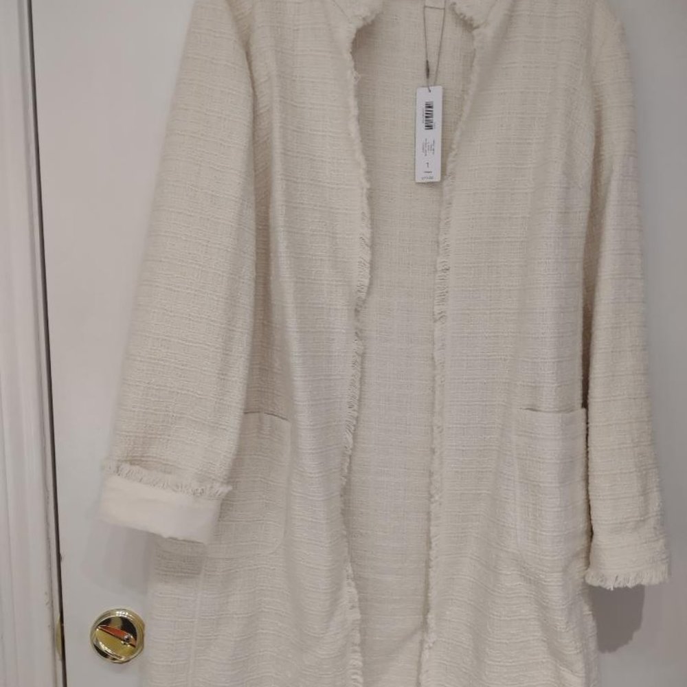 NEW Beautiful Chico's Topper/Jacket in Cream/Off White